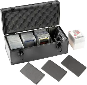 Toploaders Storage Box fits 3" x 4" 35pt Rigid Card,Trading Cards, Sports Cards，Graded Card ， with3 Sponge partition (Holds 300 Toploaders) Also compatible PSA BGS Rating card
