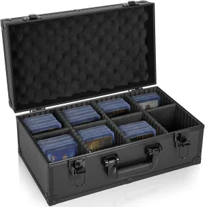 Toploaders Storage Box for 3" x 4" 35pt Rigid Card, Top Loader Storage with 3 Partition Holds 600  Toploaders, Magnetic Card Holders