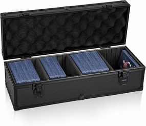 Toploaders Storage Box for 3" x 4" 35pt Rigid Card, Top Loader Card Storage with 3 Partition Holds 300  Toploaders, Magnetic Card Holders