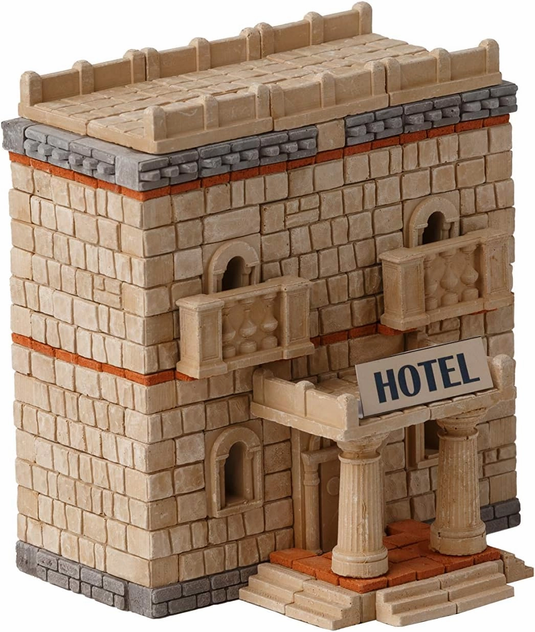 Toy Hotel construction set, real plaster bricks, gypsum reusable building kit, 400 pcs, educational gift