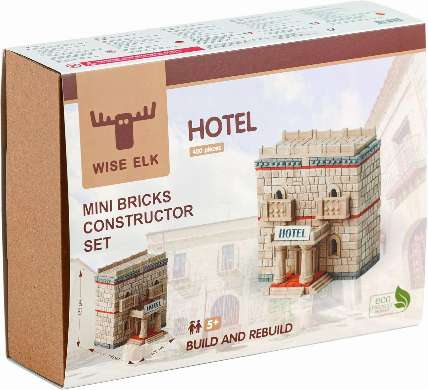 Toy Hotel construction set, real plaster bricks, gypsum reusable building kit, 400 pcs, educational gift