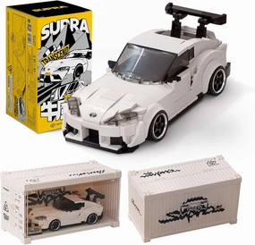 Toyota Supra Building Car with Display Container, Toyota Officially Licensed, Compatible with Speed Champions Sports Racing Car, Building Toys for Adults and Kids Boys Aged 8-16 (367PCS)