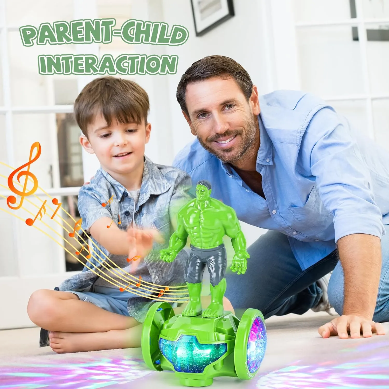 Toys for Boys Girls 1-3 Years Old,Kids Toys Car with Music and Lights,Interactive Electric Robot Toy Bump and Go Cars for Toddlers 3-5,Birthday Christmas Party Gifts for 1 2 3 4 Year Old Kids