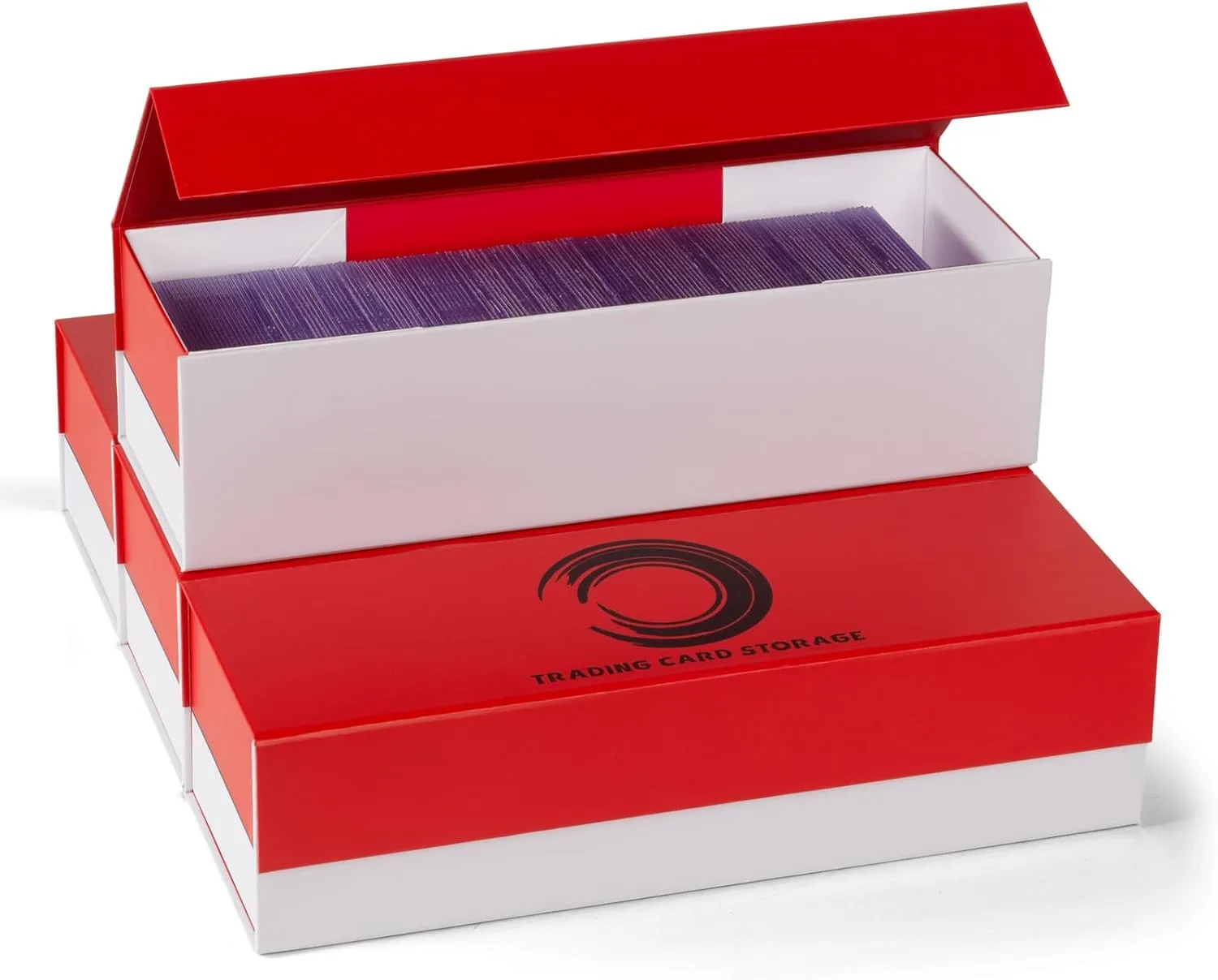 Trading Card Storage Box, 4 Pack Magnetic Cards Holder Case for Top Loader, Card Cases for Sports Cards, Game CardBoard Boxes for 800 Cards, 200 Top Loaders, 50 one touch