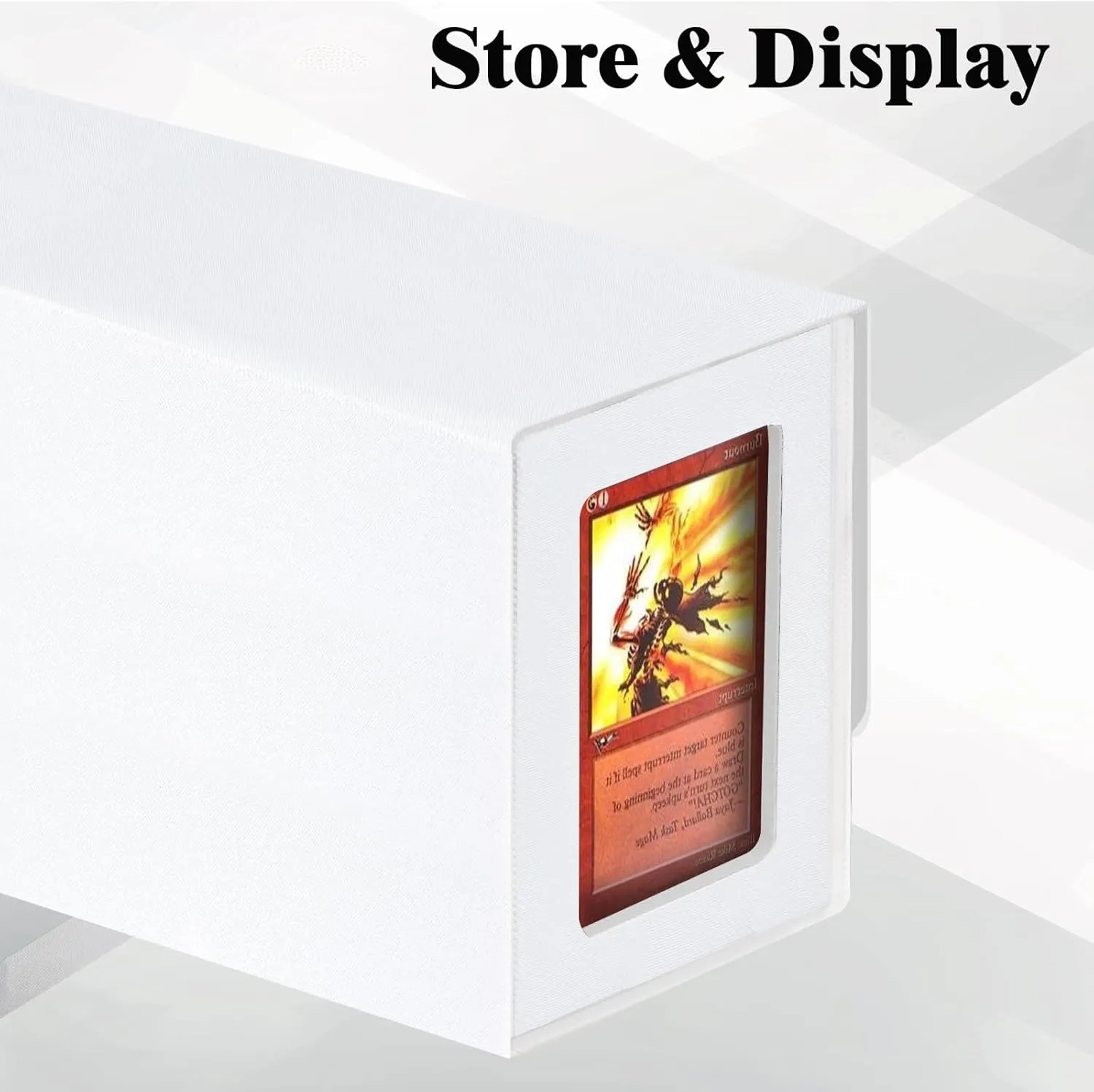 Trading Card Storage Box, Magnetic, Toploaders, White, Bulk Boxes for Tcg, Sports, Game, Basketball, Fits 850 Sports and 1200 Standard Cards-4 Pack