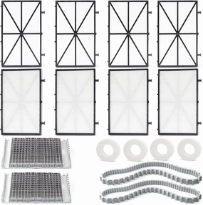 Tune Up Rebuild Kit with 9991433-R4 Fine Filter Panels 6101641-R2 Brushes 6101611-R4 Climbing Rings 9985006-R2 Tracks Replacement for Maytronics for Dolphin for Nautilus CC Plus Robotic Pool Cleaner