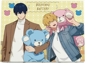 TV Anime Oblivion Battery 02 Kiyomine Leaf Ryuhi & Yokei Bear Plush Ver.[Illustrated by Illustration] Canvas Board