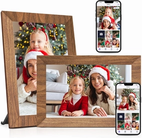 Uhale 2 Pack Digital Photo Frame 32GB Storage 10.1 Inch WiFi Electronic Picture Frame Desktop IPS Touch Screen HD Display SD Card Slot Auto-Rotate Slideshow Share Videos Photos Send Wishes Remotely