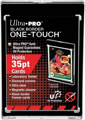 Ultra PRO Magnetic Card Holder - 35pt One Touch Card Holder with Black Border for Trading Card Holders 5 Pack - Perfect for Pokemon Binder, Pokemon Cards Packs, Sports & Gaming Card Display