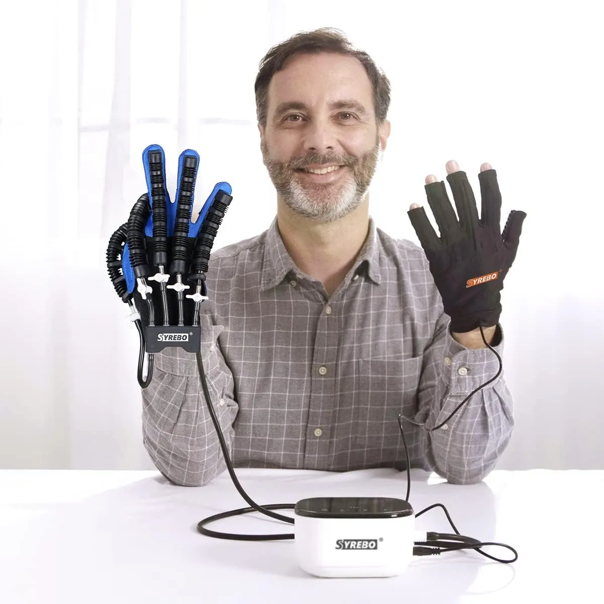 Upgraded Rehabilitation Robot Gloves Stroke Hand Dysfunction Recovery, Finger Exerciser Physical Therapy Equipment