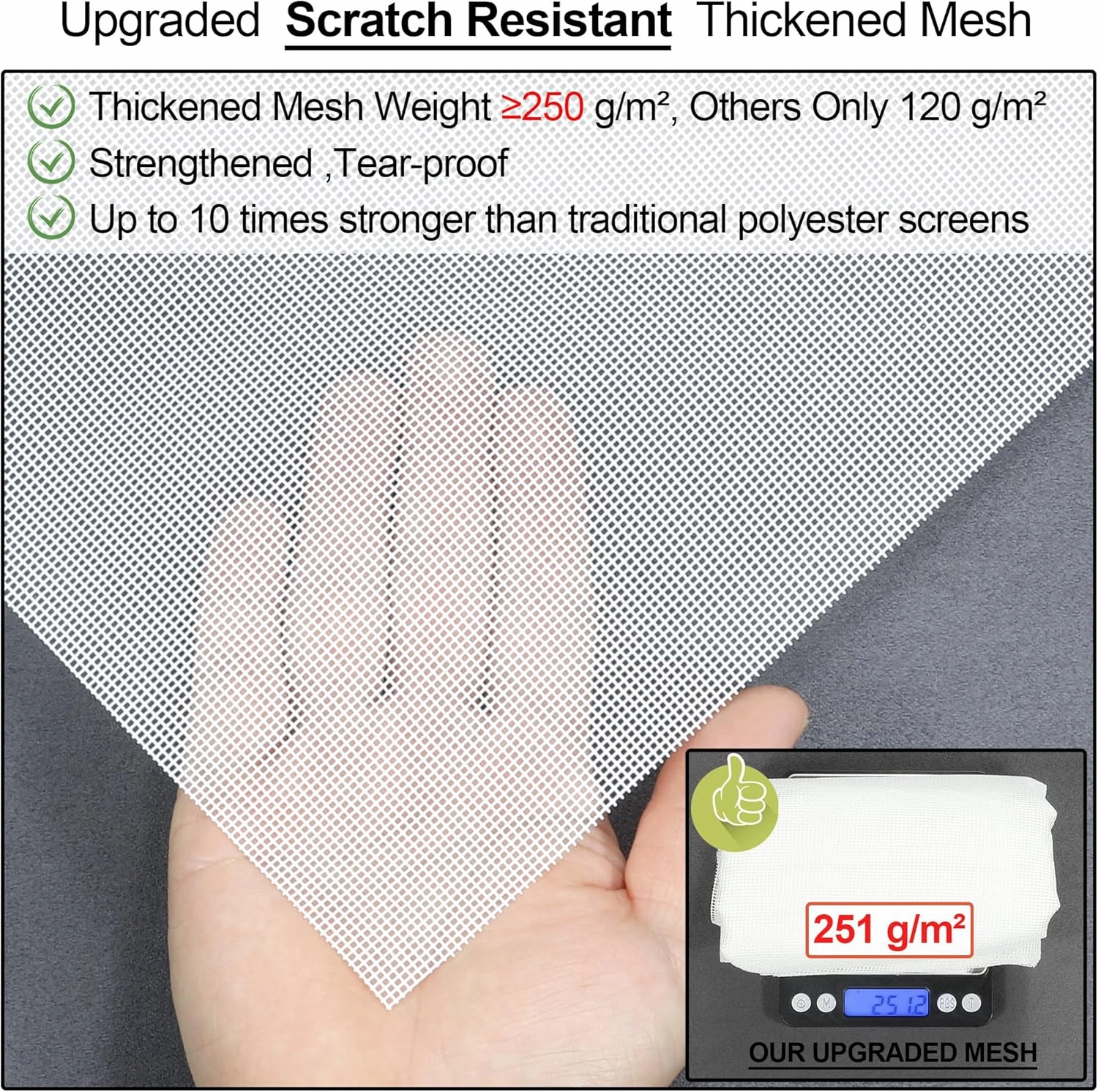 Upgraded Magnetic Screen Door Thicker Fiberglass Mesh,36 Longer Magnets,Screen Door Mesh Magnetic Closure for Single Door,Retractable Magnetic Door Screen,Fit Doors to 32x80 Inch White