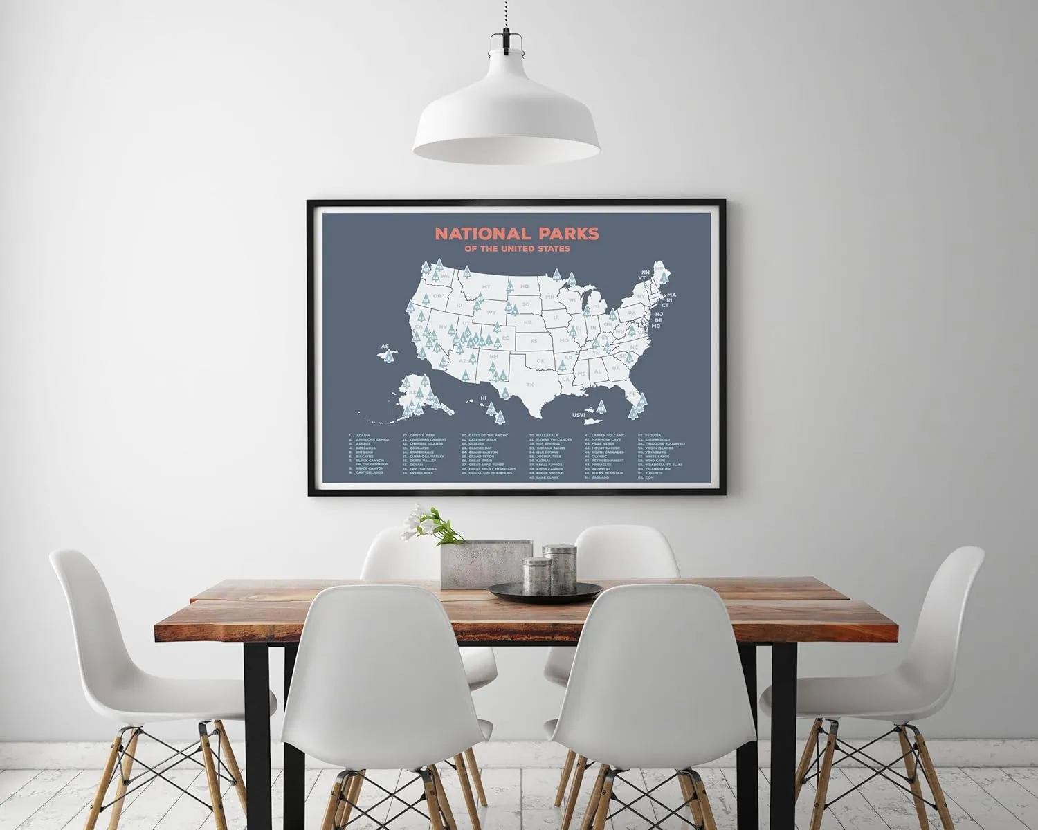 USA National Park Map (24 x 17 inch) - Educational National Park Poster of All 63 US National Parks – US Adventure Map Wall Art Gift