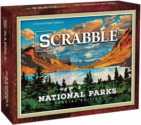 USAOPOLY Scrabble: National Parks | Ages 8  | 2-4 Players | 1 Set, Brown