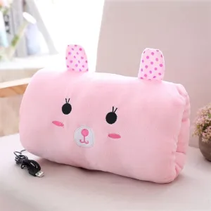 USB Electric Handbag Winter Warm Keeping Products Cute Cartoon Animal Warm Keeping Hand Cushion Plush Warm Keeping Hand Pillow (Color : Lavender)