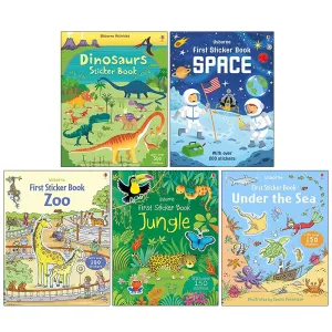 Usborne First Sticker Books Collection 5 Books Set