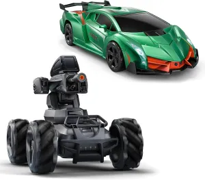 V992 1:14 Scale 2-in-1 Robot Toy with Gesture Sensing & V997 120 Min Playtime All Terrain Monster Truck - Educational Toys for Ages 8 