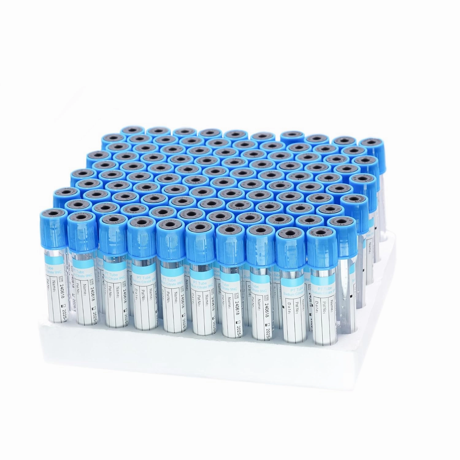 Vacutainer Blood Collection Tubes Lab Vacuum Blood Collecting Tube for Pet Animals Veterinary Lab Supplies 100 Pcs Wrap Packaging (PT Tube, 3ml)