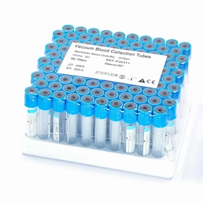Vacutainer Blood Collection Tubes Lab Vacuum Blood Collecting Tube for Pet Animals Veterinary Lab Supplies 100 Pcs Wrap Packaging (PT Tube, 3ml)