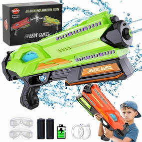 VATOS 2 Pack Electric Water Guns for Kids Adults, Auto Squirt Guns Range up to 32 FT   1000CC High Capacity,Motorized Electric Water Guns Toys for Summer Outdoor Swimming Pool Beach Water Fighting