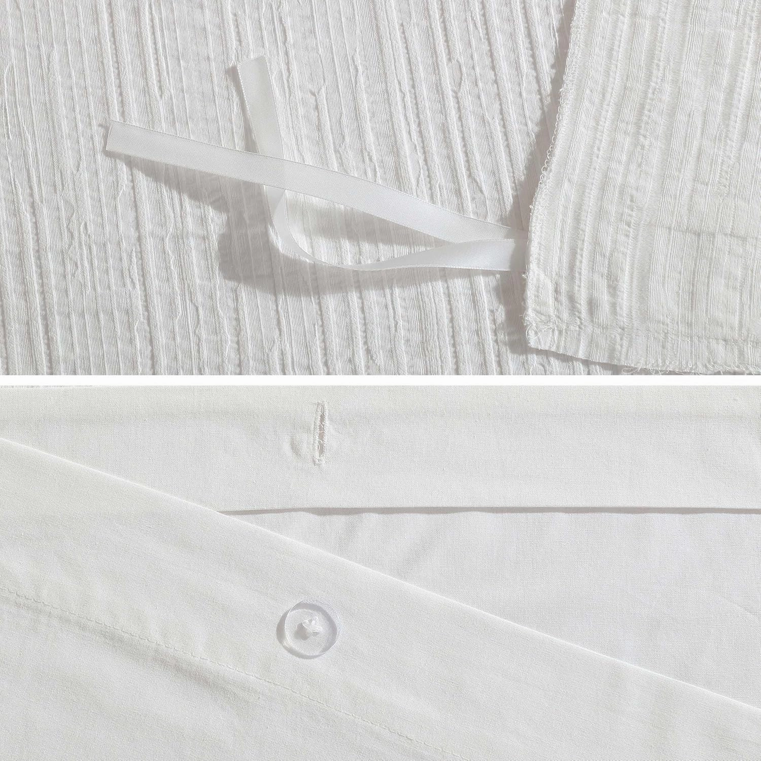 Vera Wang - Duvet Cover Set, Super Soft Textured Bedding with Matching Shams, Chic Room Essentials (Bark White, King)
