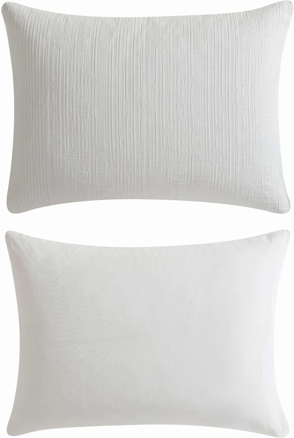Vera Wang - Duvet Cover Set, Super Soft Textured Bedding with Matching Shams, Chic Room Essentials (Bark White, King)