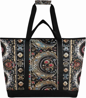 Vintage Paisley Reusable Insulated Lunchbox Cooler Bag, Leakproof Kitchen Grocery Bag Collapsible Portable Cooler Tote Bag for Picnic, Camping, Office, Travel