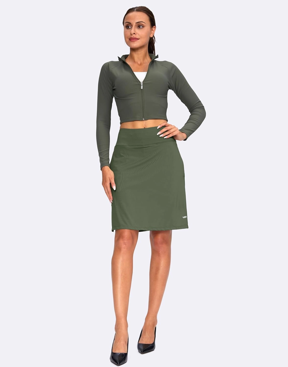 Viodia Women's 20" Knee Length Skorts Skirts UPF50  Athletic Tennis Golf Skirt for Women Casual Summer Skirts