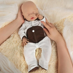 Vollence 16 inch Sleeping Full Silicone Baby Doll Girl Eye Closed Stress Relief Anti-Stress Toys for Kids Toddlers Child Children Birthday Chirstmas Gifts - Girl