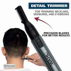WAHL Micro Groomsman Battery Personal Trimmer for Hygienic Grooming with Rinseable, Interchangeable Heads for Eyebrows, Neckline, Nose, Ears, & Other Detailing - 05640-600 (Pack of 2)