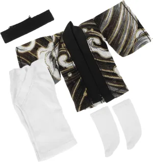 Wakauto 1set Decorative Kimono Outfit for Dolls Adorable Reusable Doll Dress Set Accessories Japanese Style Costume for Dress-up and Display for Various