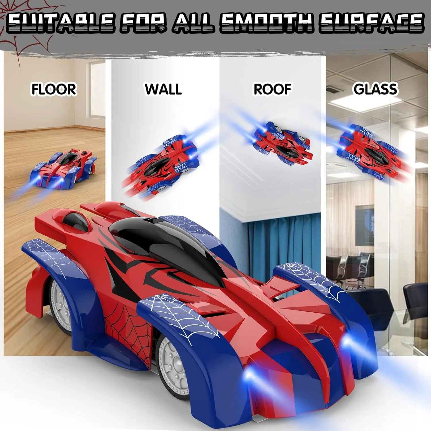 Wall Climbing Remote Control Car, Dual Mode 360° Rotating RC Stunt Cars with Headlight,Rechargeable Toys for Boys Gift for Boys 4 5 6 7 8-12 Year Old