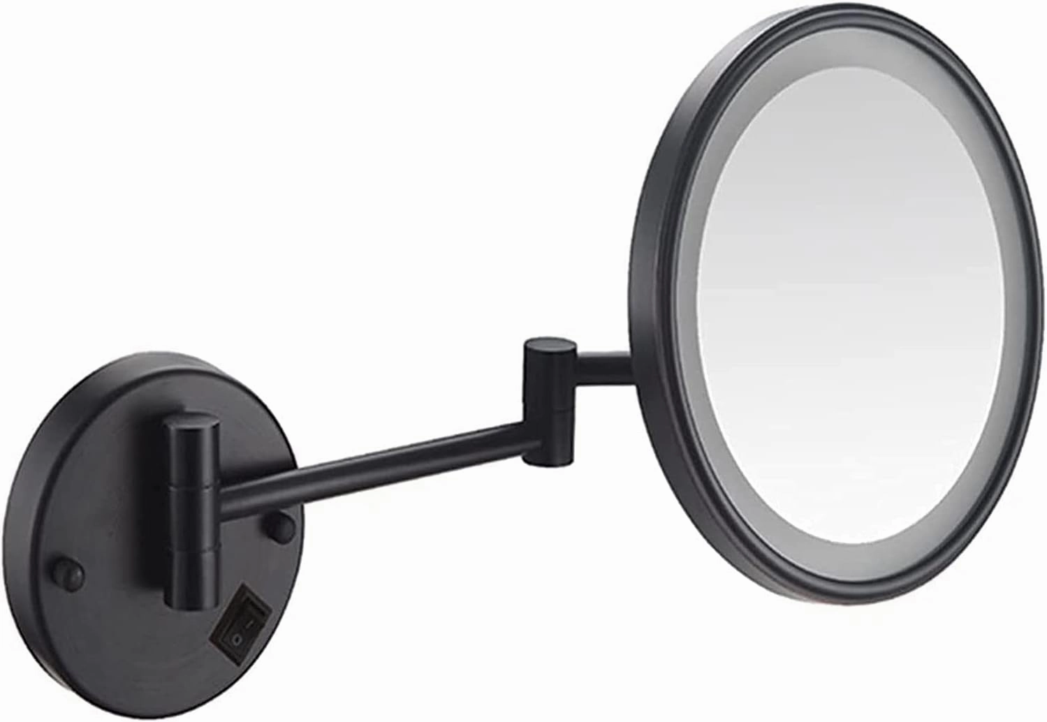 Wall Mounted Makeup Mirror - 3/5/7/10x Magnification 8'' Two-Sided Swivel Extendable Bathroom Mirror, USB Rechargeable, Upgrade Version Cosmetic Mirror(C,10X)