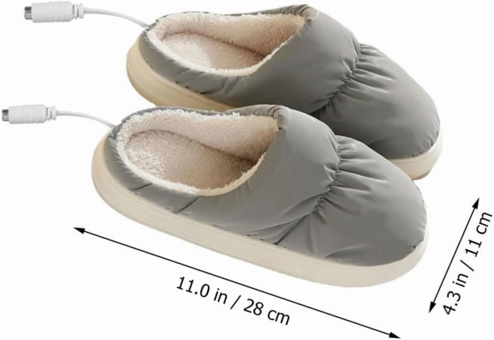 Warm Shoes USB Heating Shoes Warm Slippers Indoor Slippers House Slippers Heel Protector House Heated