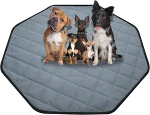 Washable Pee Pads for Dogs, 24" Pet Playpen Mat Octagon 8 Panels Puppy Pads for Whelping Potty Housebreaking Incontinence Playpen Crate Kennel