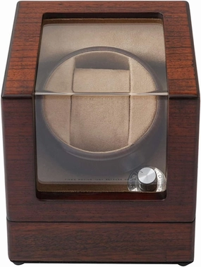 Watch Shaker for Automatic Watches, Single Watch Winder Holder, Wooden Watches Display Storage Box with Flexible Plush Pillow