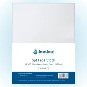 Water-Soluble 5pt CardStock | Dissolves Quickly in Water | Biodegradable | Eco-Friendly | Printable | Craft, Confidential Document, Memorial Letter | 8.5” x 11” | 25 White Sheets