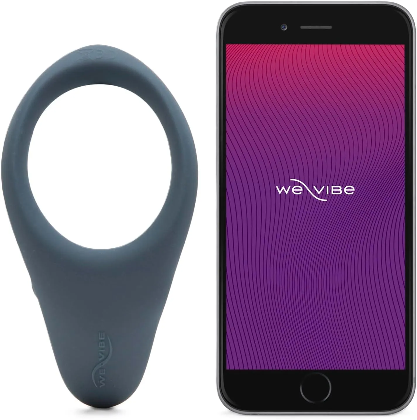 We-Vibe Verge Vibrating Cock Ring Adult Toy | Men's Perineum Vibrators | App Control Penis Ring with 10 Vibrations | Male Vibrator Silicone Games & Gifts | Wearable Adult Sex Toys for Men & Couples