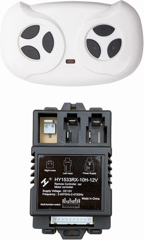 weelye 2.4G Bluetooth Remote Control and HY1533RX-10H-12V Receiver Kit Kids Powered Ride On Car,Controller Control Box Accessories for Children Electric Ride On Car Replacement Parts