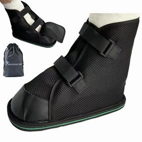 WEEOATAR Post Operation Boot Post Op Shoe Walking Shoe,Adjustable Orthopedic Recovery Shoe,Closed Toe with Magic Stickers, for Broken Foot or Toe,Stress Fractures,Bunions,or Hammer(Black,XL)