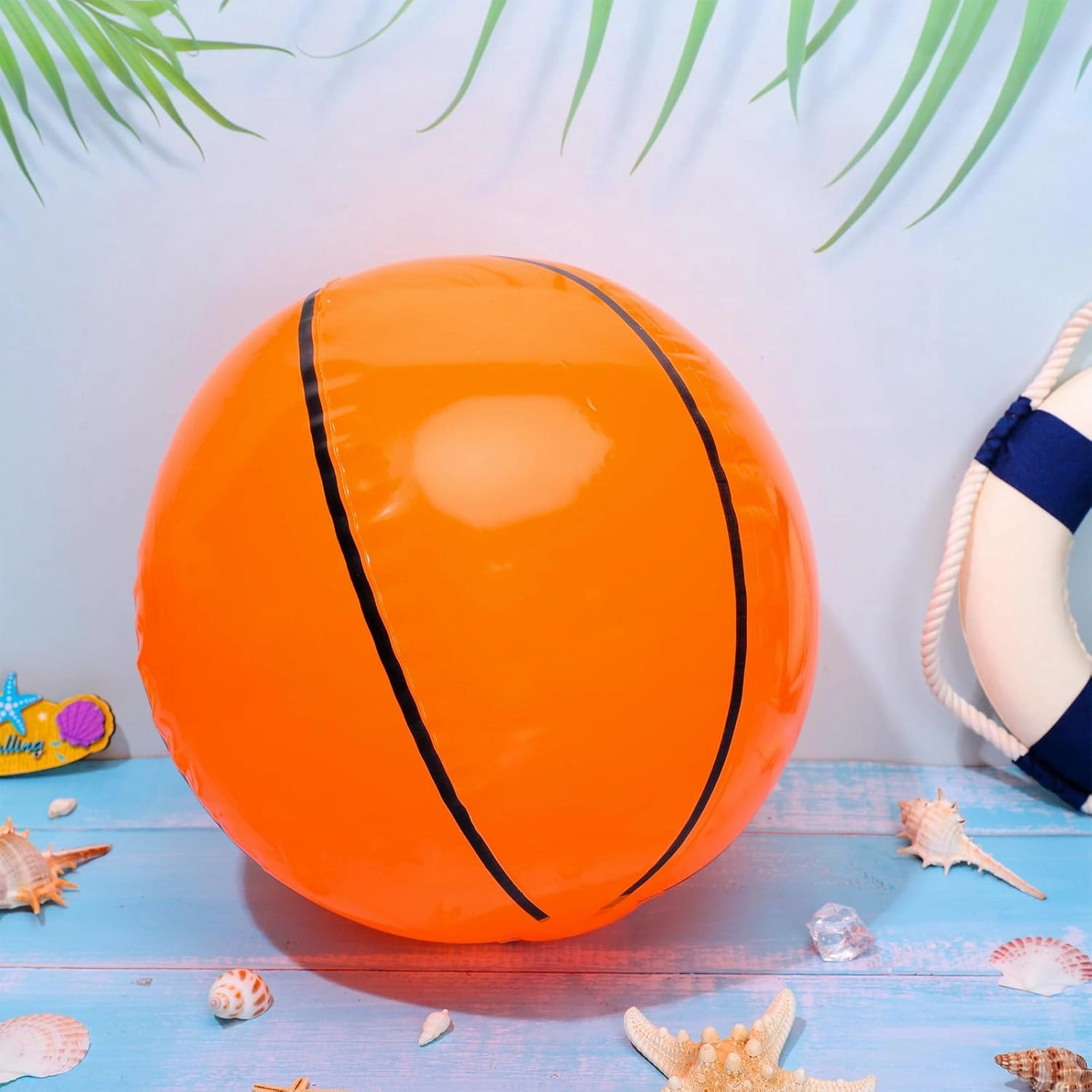 Whaline 25Pcs 16'' Inflatable Beach Balls Pool PVC Balls for Summer Beach Party Decorations Water Sand Game Toy Accessories