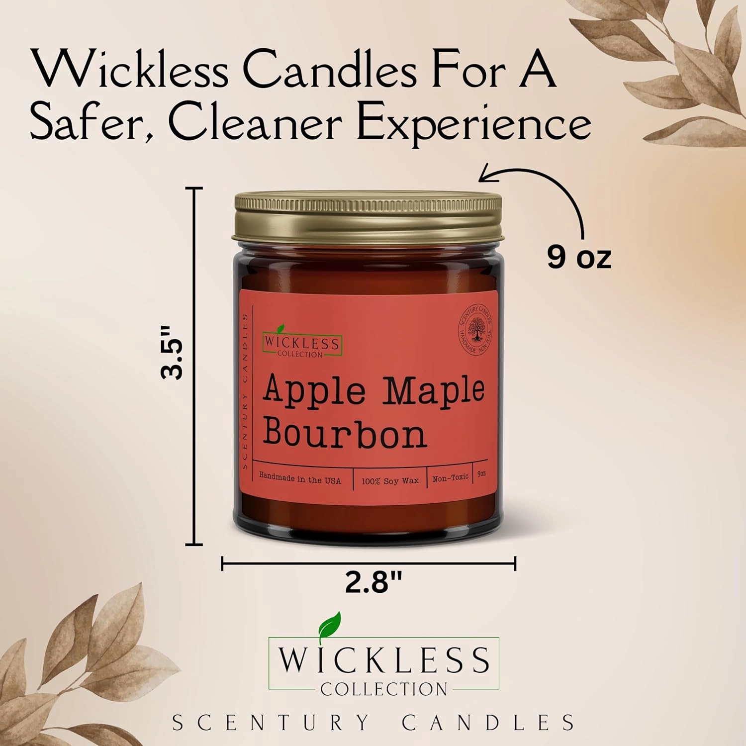 Wickless Candles For Candle Warmer Lamp, Many Scents To Choose, 100% Non-Toxic Soy Wax, Scented Candle Melts For Warming Plate, Handmade In The USA (Butterscotch & Bourbon)