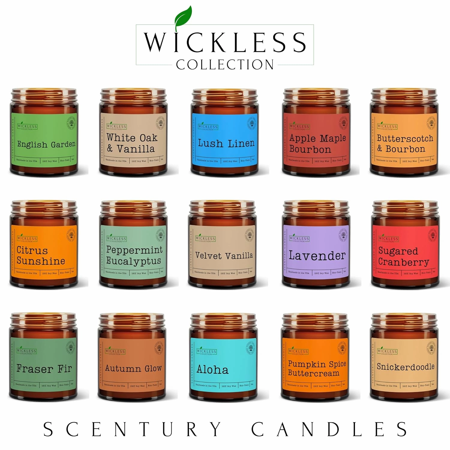 Wickless Candles For Candle Warmer Lamp, Many Scents To Choose, 100% Non-Toxic Soy Wax, Scented Candle Melts For Warming Plate, Handmade In The USA (Butterscotch & Bourbon)