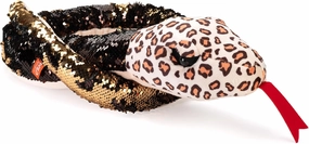Wild Republic Sequin Snake Plush, Stuffed Animal, Plush Toy, Kids Gifts, 54 Inches, LEOPARD