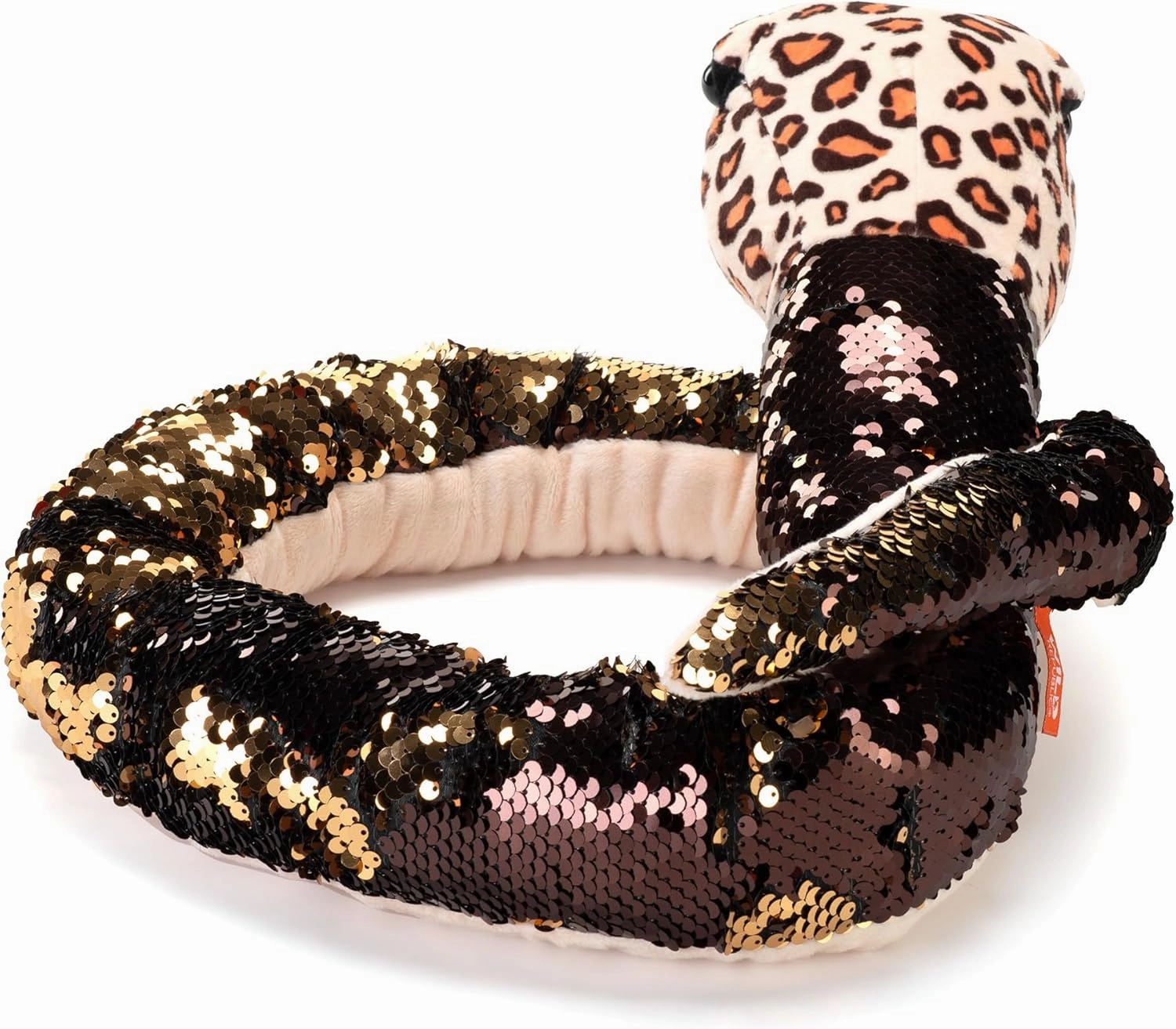 Wild Republic Sequin Snake Plush, Stuffed Animal, Plush Toy, Kids Gifts, 54 Inches, LEOPARD