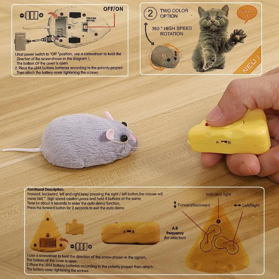 Wireless Electronic Remote Control Mouse Toy
