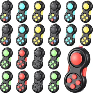 Woanger 24 Pcs Pad Classic Retro Controller Game Pad Controller Handheld Sensory Educational Toy for Relieving Stress ADHD ADD OCD Autism Anxiety(Solid Style)
