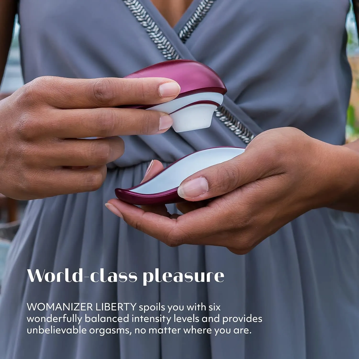 Womanizer Liberty 1 Clit Sucker Sex Toy | Adult Toys for Women | 6 Suction Speeds | Clitoris Vibrator for Woman & Couples | Vibrating Sexual Pleasure Tools for Women | Clitoral Stimulator Dildo | Red