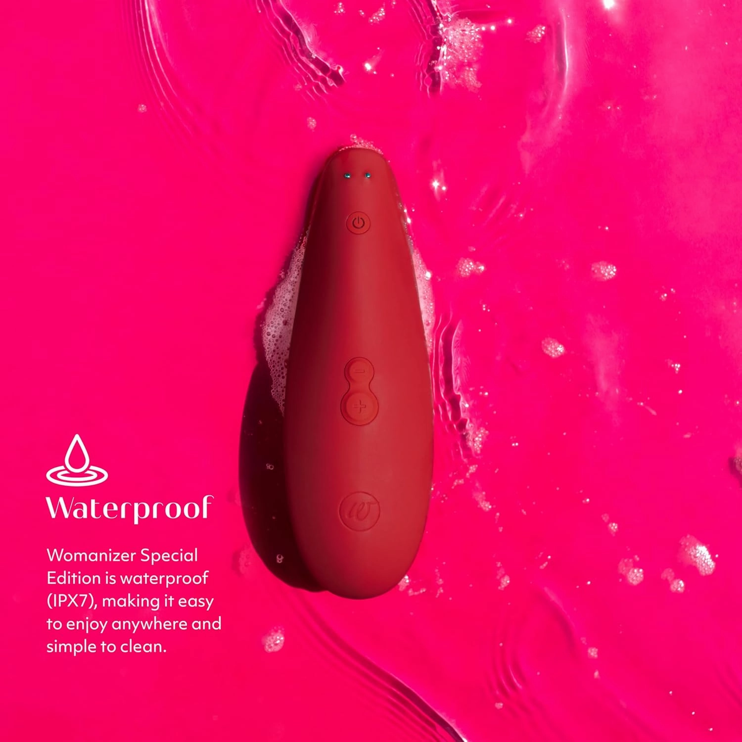 Womanizer Special Edition Clitoris Vibrator for Women | Clit Sucker Adult Toys | Vibrating Sex Toy | Clitoral Stimulator for Woman | 12 Suction Speeds | Waterproof & Rechargeable Stimulation | Red
