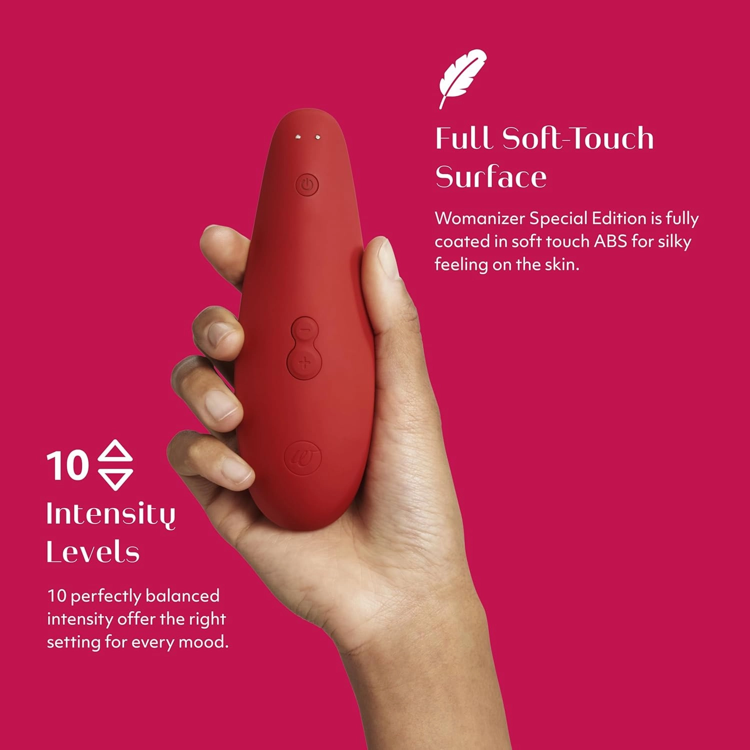 Womanizer Special Edition Clitoris Vibrator for Women | Clit Sucker Adult Toys | Vibrating Sex Toy | Clitoral Stimulator for Woman | 12 Suction Speeds | Waterproof & Rechargeable Stimulation | Red