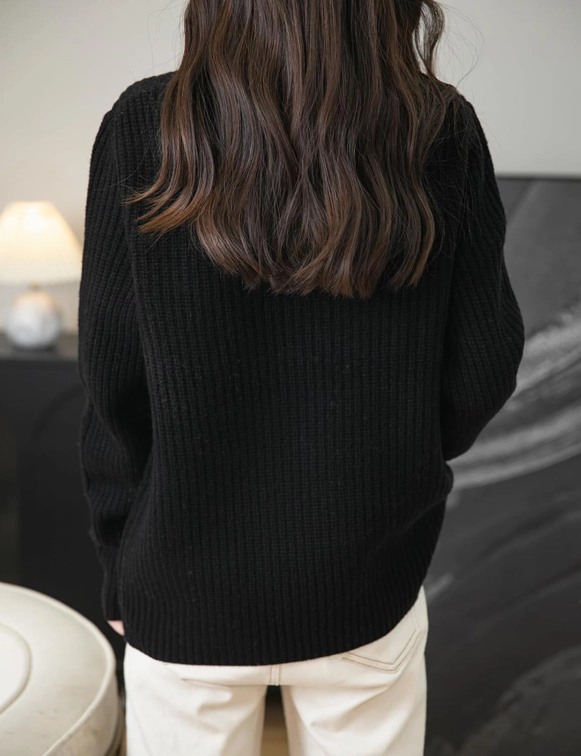 Women's 100% Merino Wool Sweater 2025 Fall Winter Casual Crewneck Long Sleeve Ribbed Knitted Pullover Sweater